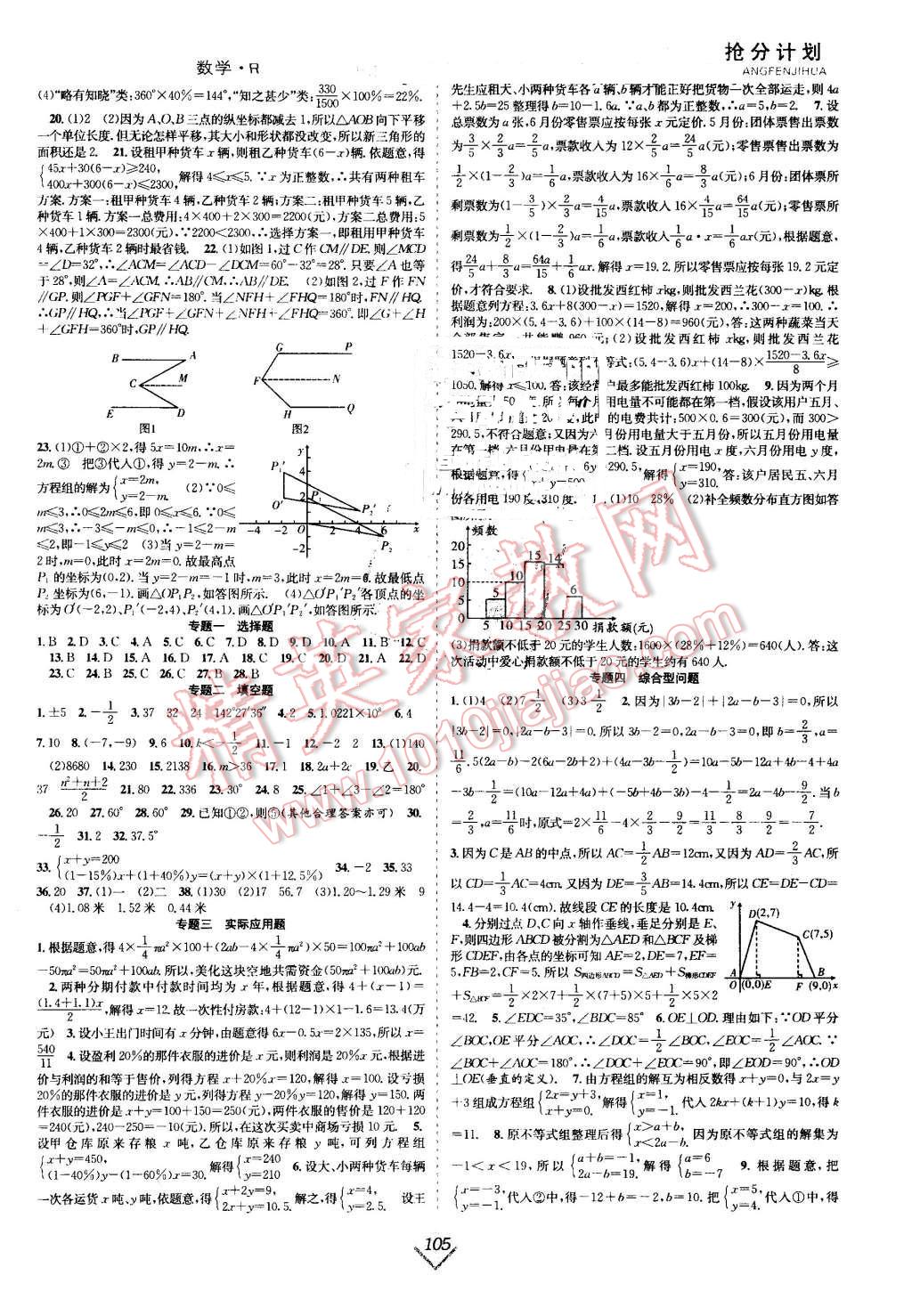 2016年赢在暑假抢分计划七年级数学人教版 第5页