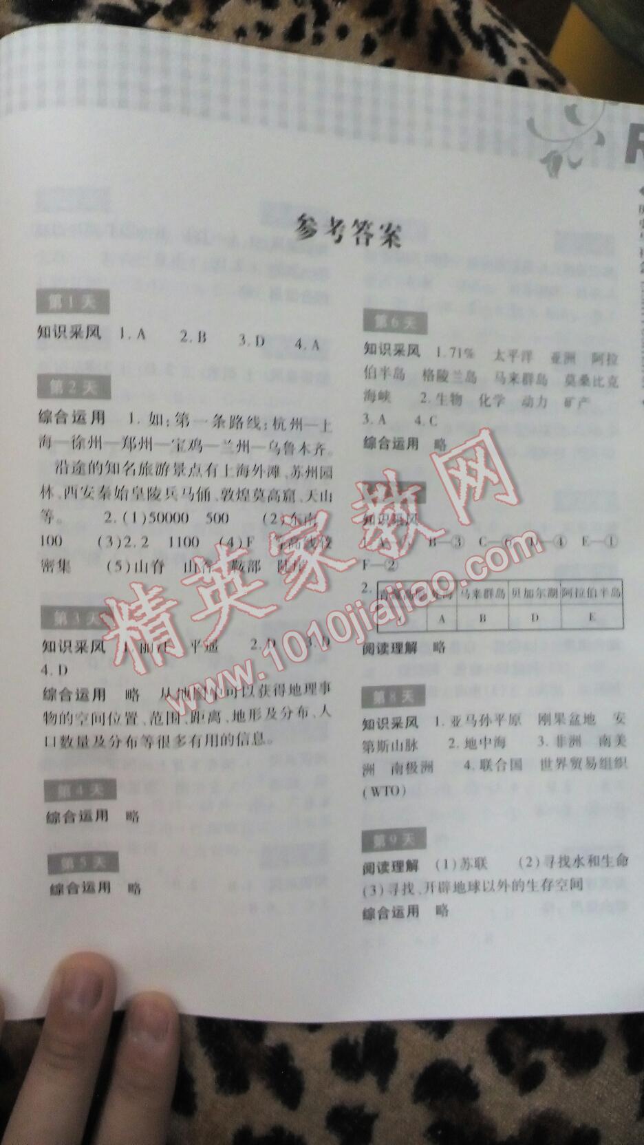 2015年暑假作业本七年级历史与社会浙江教育出版社 第17页