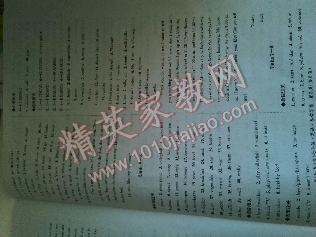 2016年新浪書業(yè)學(xué)年總復(fù)習(xí)給力100暑七年級英語人教版 第7頁