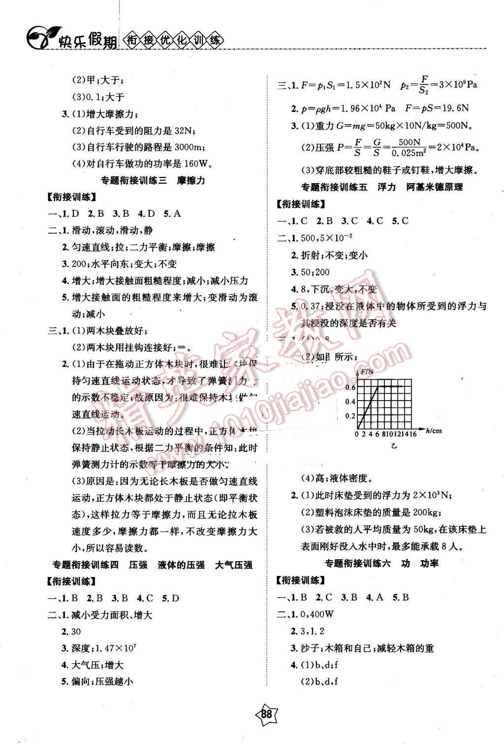 2016年快樂假期銜接優(yōu)化訓(xùn)練暑假8升9物理 第4頁