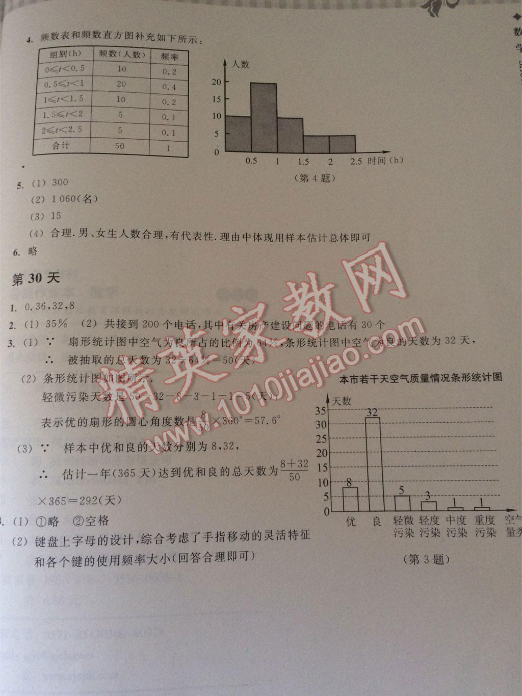 2015年暑假作业本七年级数学浙教版浙江教育出版社 第24页