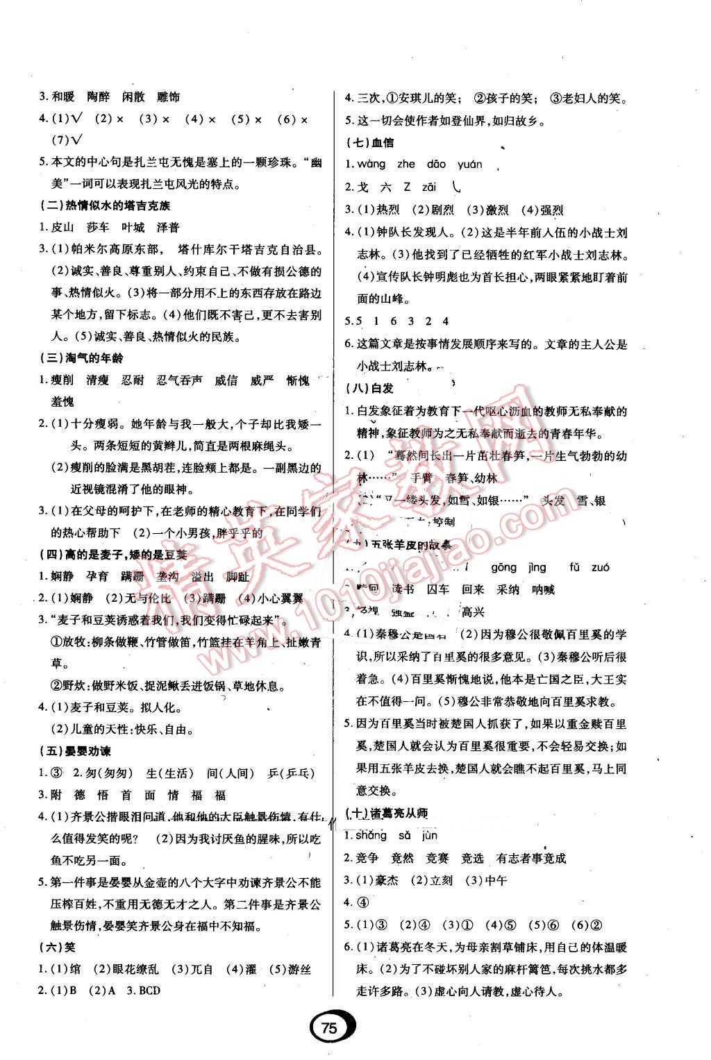 2016年快樂(lè)假期銜接優(yōu)化訓(xùn)練暑假5升6語(yǔ)文 第3頁(yè)