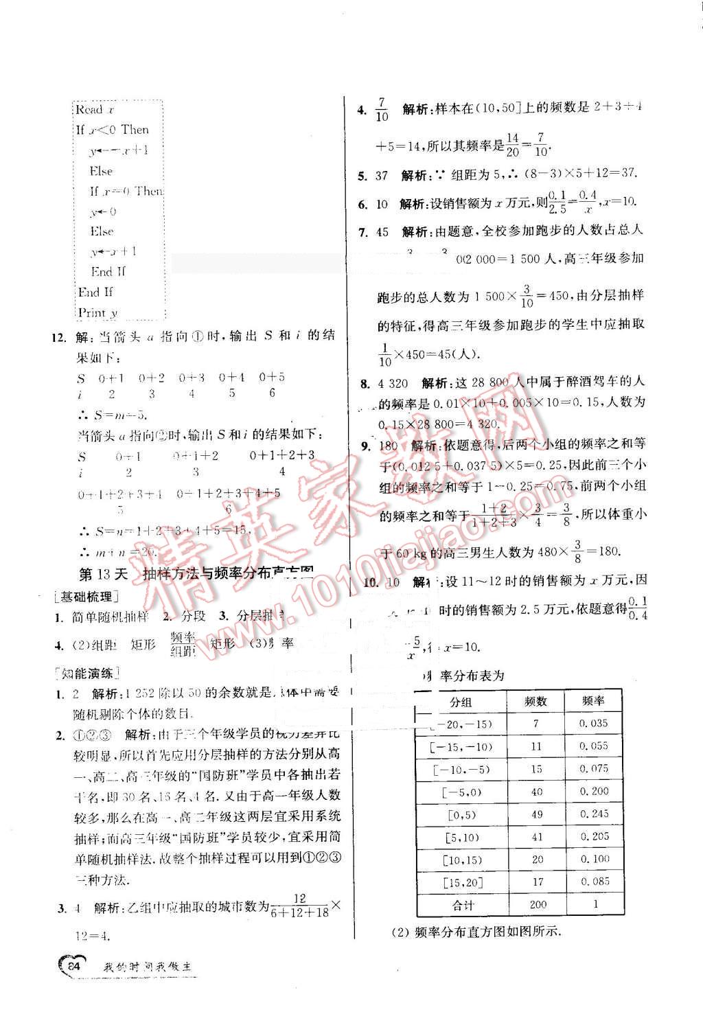 2016年精彩60天我的時(shí)間我做主高一數(shù)學(xué) 第16頁(yè)