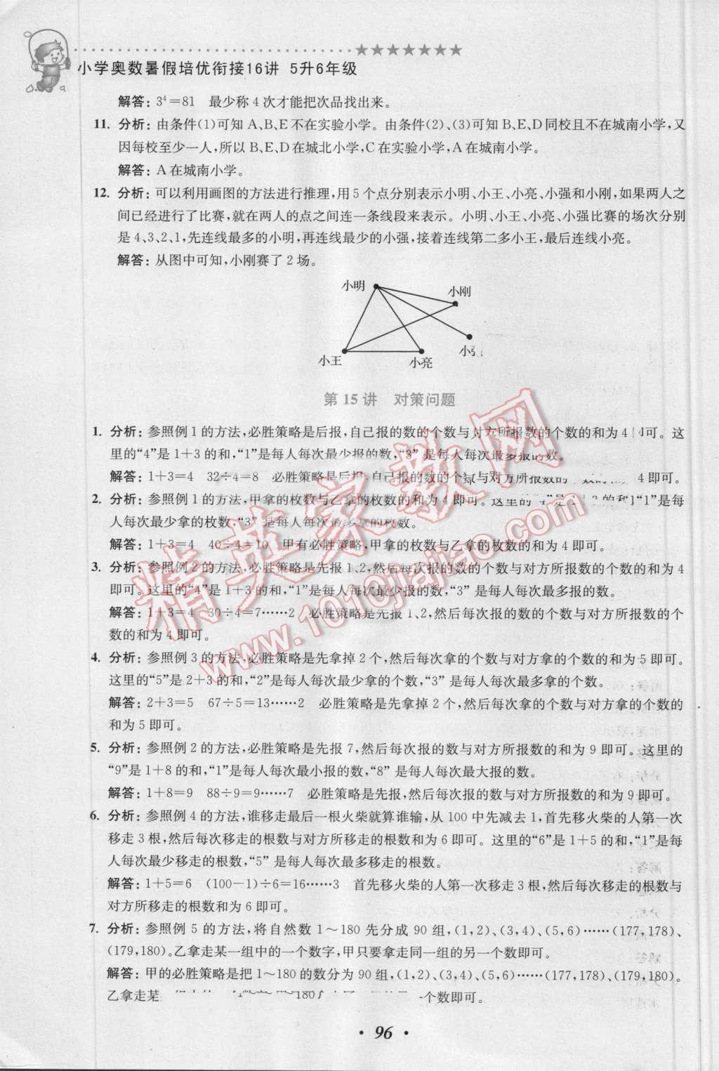 2016年暑假衔接小学奥数暑假培优衔接16讲5升6年级 第15页