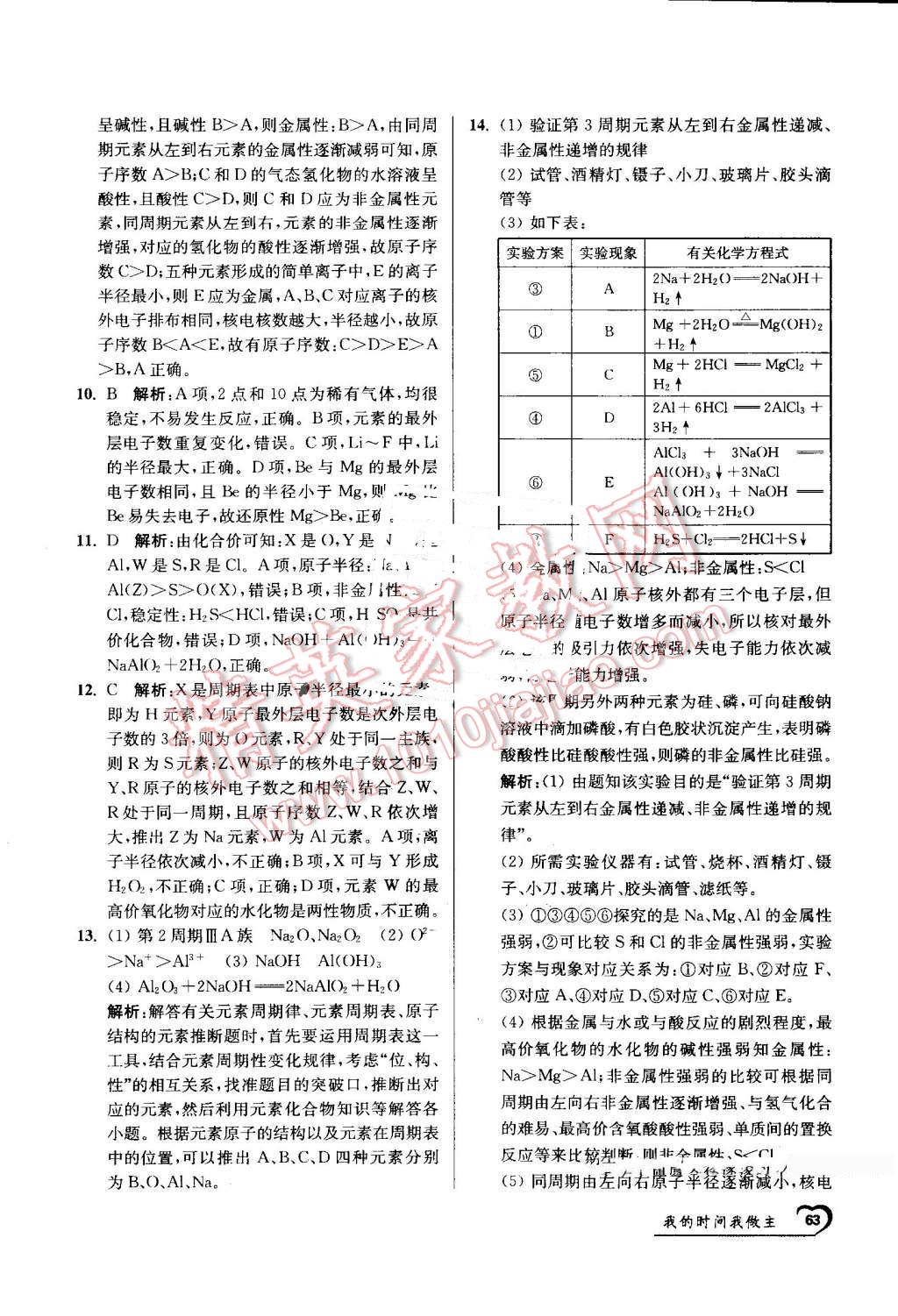 2016年最高考假期作业精彩60天我的时间我做主高一化学 第3页