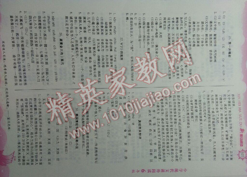 新黑马阅读现代文课外阅读小学六年级 第24页