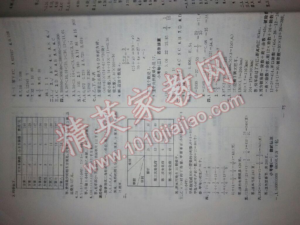 2016年小考總動(dòng)員課時(shí)講練加小考卷數(shù)學(xué) 第30頁(yè)