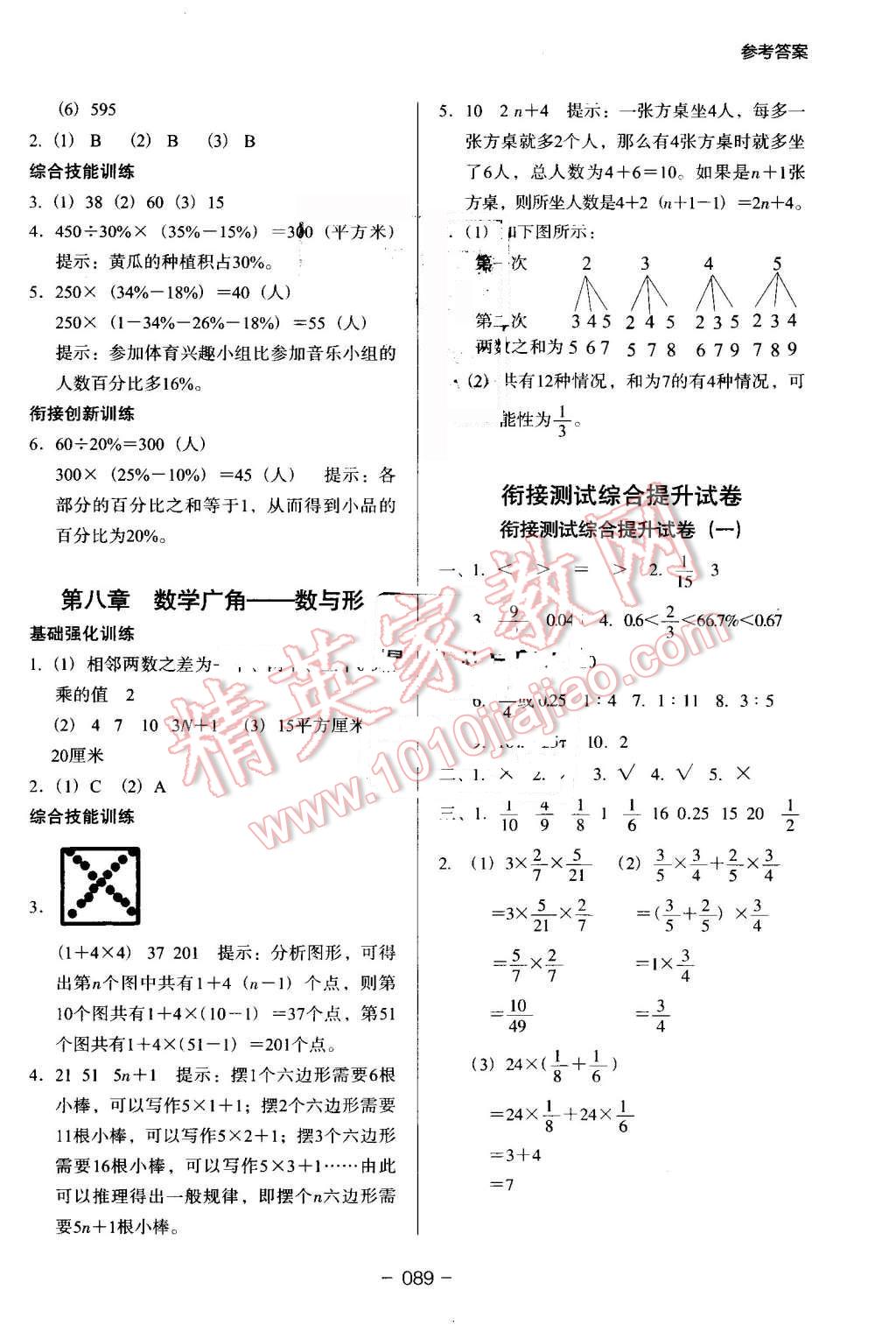 2016年鷹派教輔小學(xué)升年級銜接教材5升6年級數(shù)學(xué) 第8頁