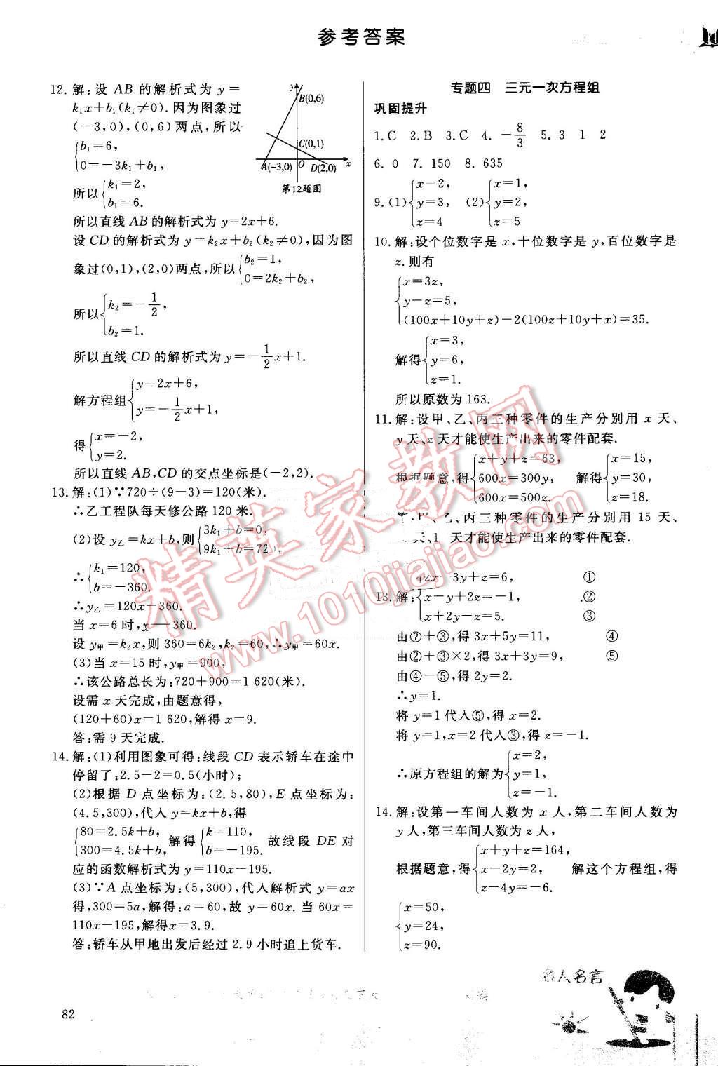 2016年輕松暑假?gòu)?fù)習(xí)加預(yù)習(xí)七年級(jí)升八年級(jí)數(shù)學(xué) 第3頁(yè)