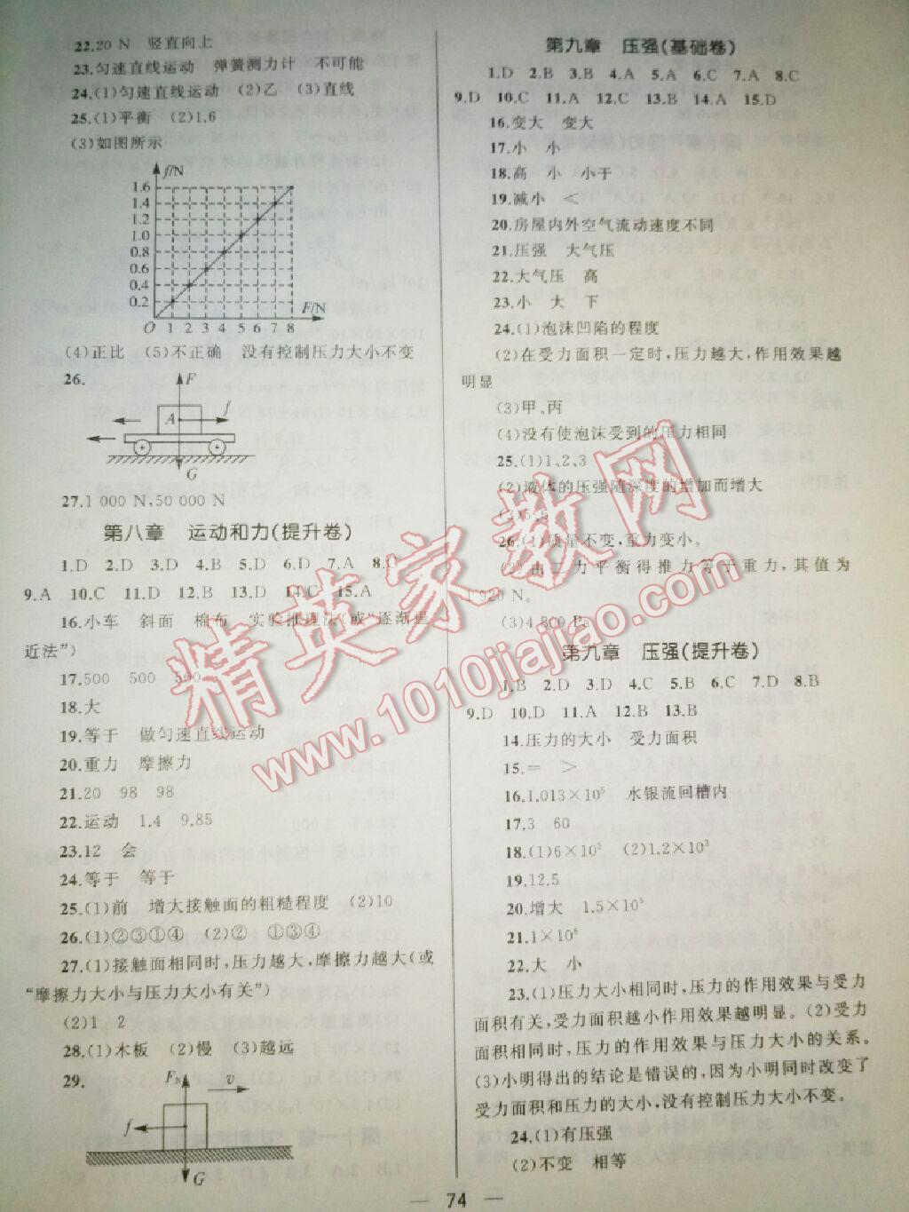 2016年湘教考苑單元測試卷八年級物理下冊人教版 第2頁