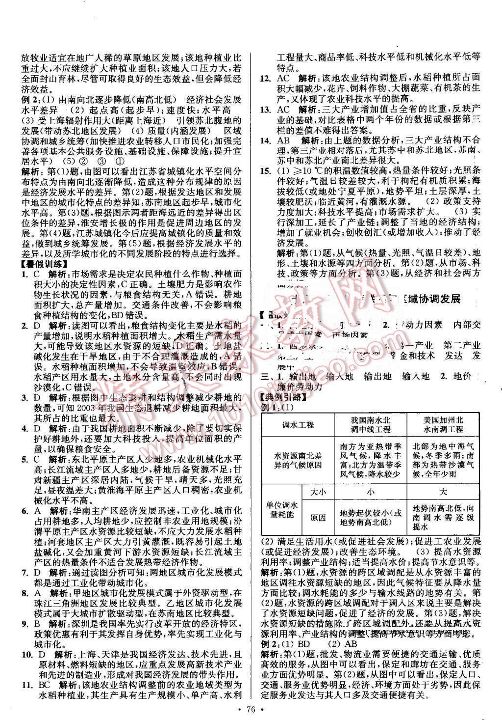 2016年南方鳳凰臺假期之友暑假作業(yè)高二年級地理 第12頁