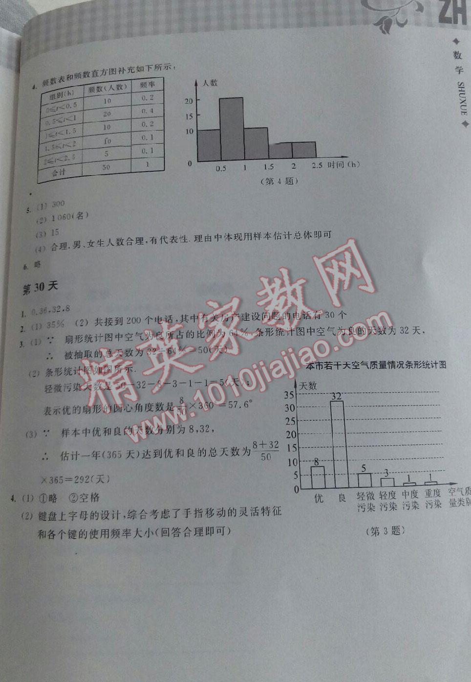 2015年暑假作业本七年级数学浙教版浙江教育出版社 第48页