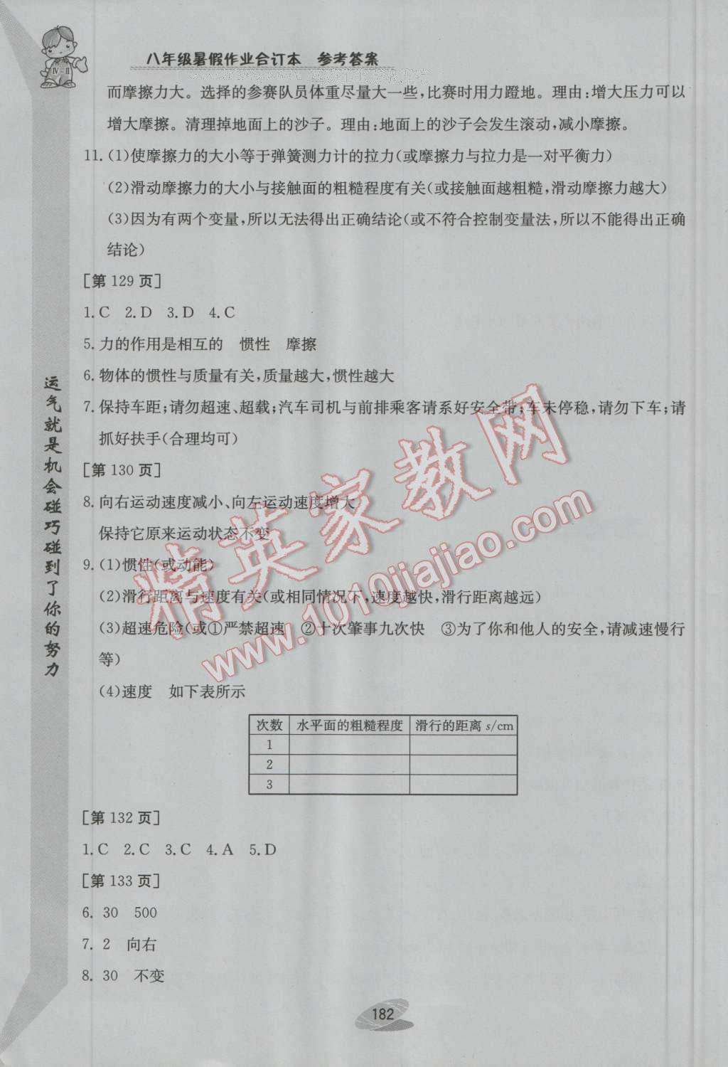 2016年暑假作业八年级合订本江西高校出版社 第18页