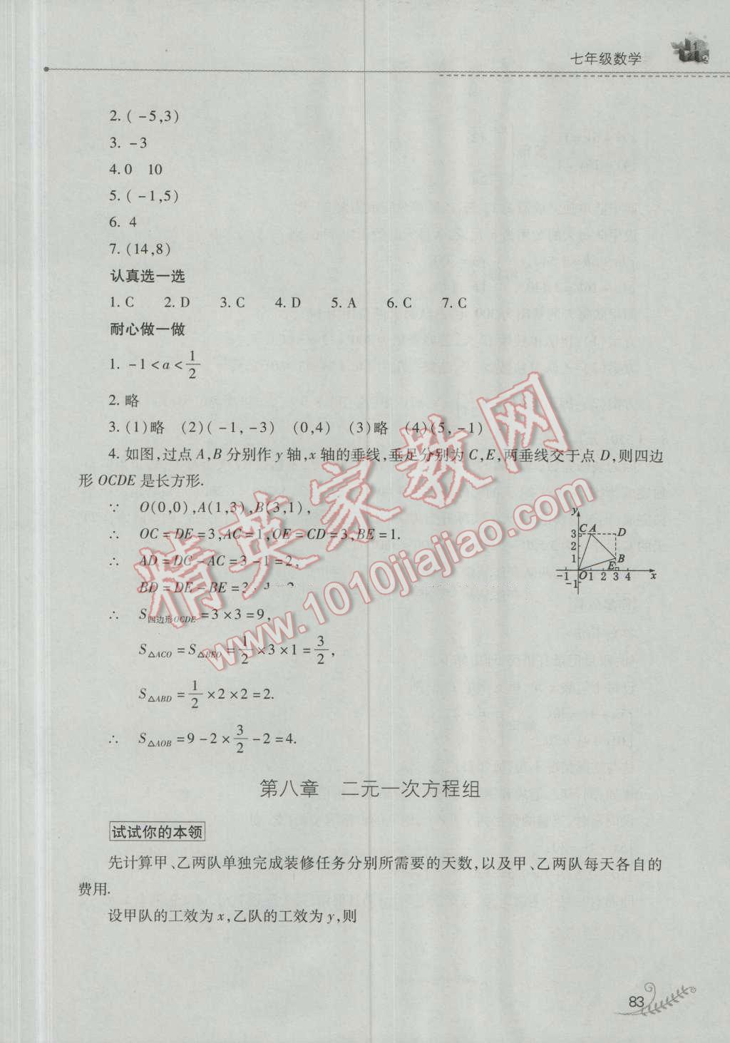 2016年快乐暑假七年级数学人教版山西教育出版社 第12页