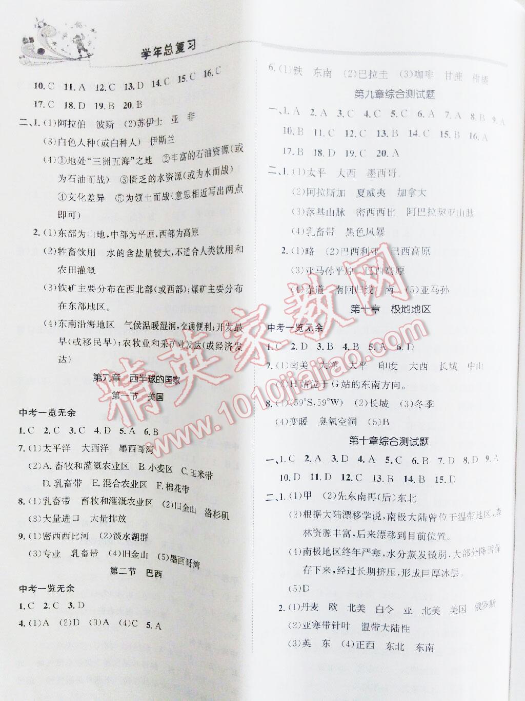 2016年新浪書業(yè)學(xué)年總復(fù)習(xí)給力100暑七年級(jí)地理 第10頁