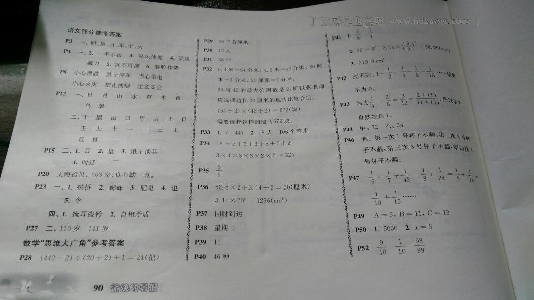 2016年愉快的暑假五年級(jí) 第17頁(yè)