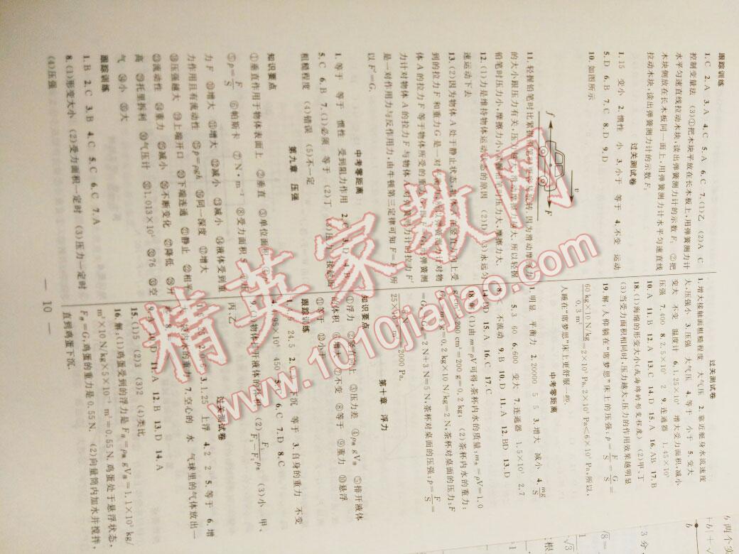 2016年暑假总动员八年级物理北师大版合肥工业大学出版社 第2页