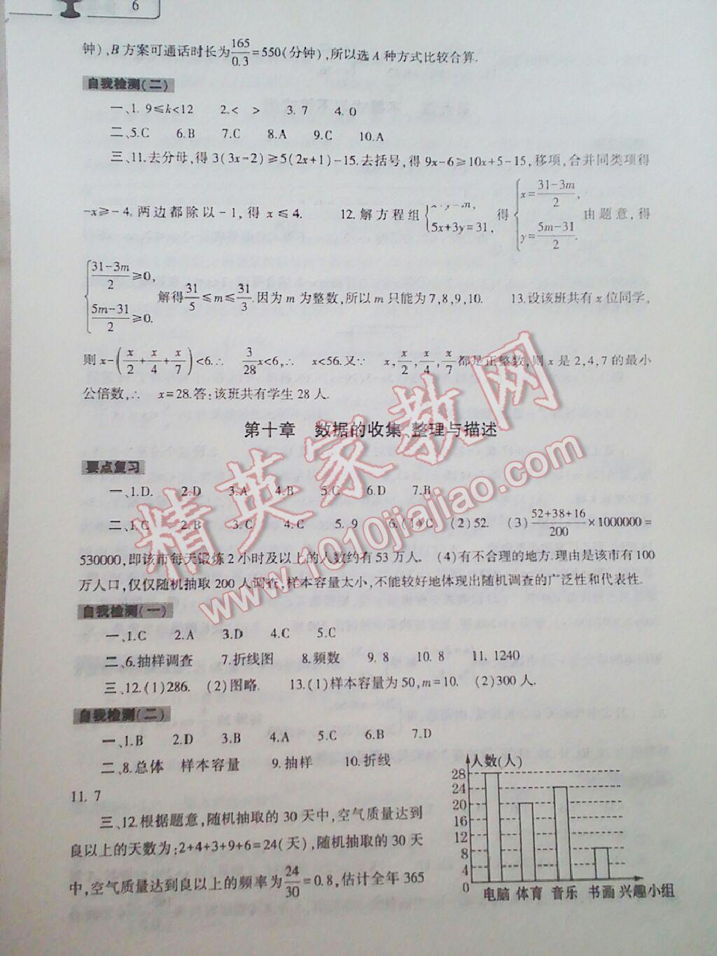 2015年暑假作业本七年级数学人教版 第6页