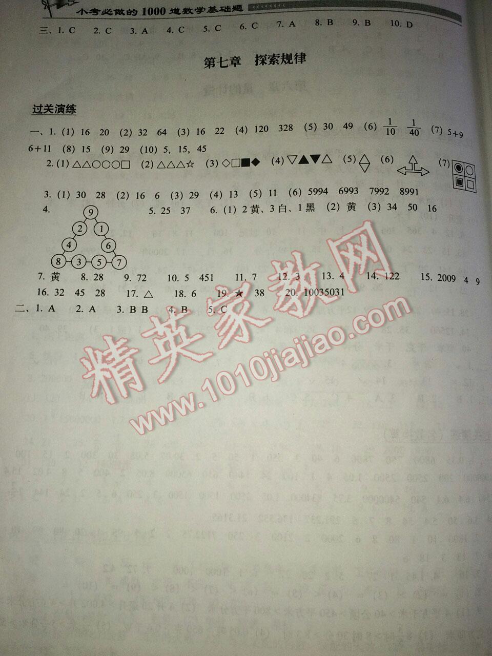 2015年小考必做的1000道數(shù)學(xué)基礎(chǔ)題 第11頁