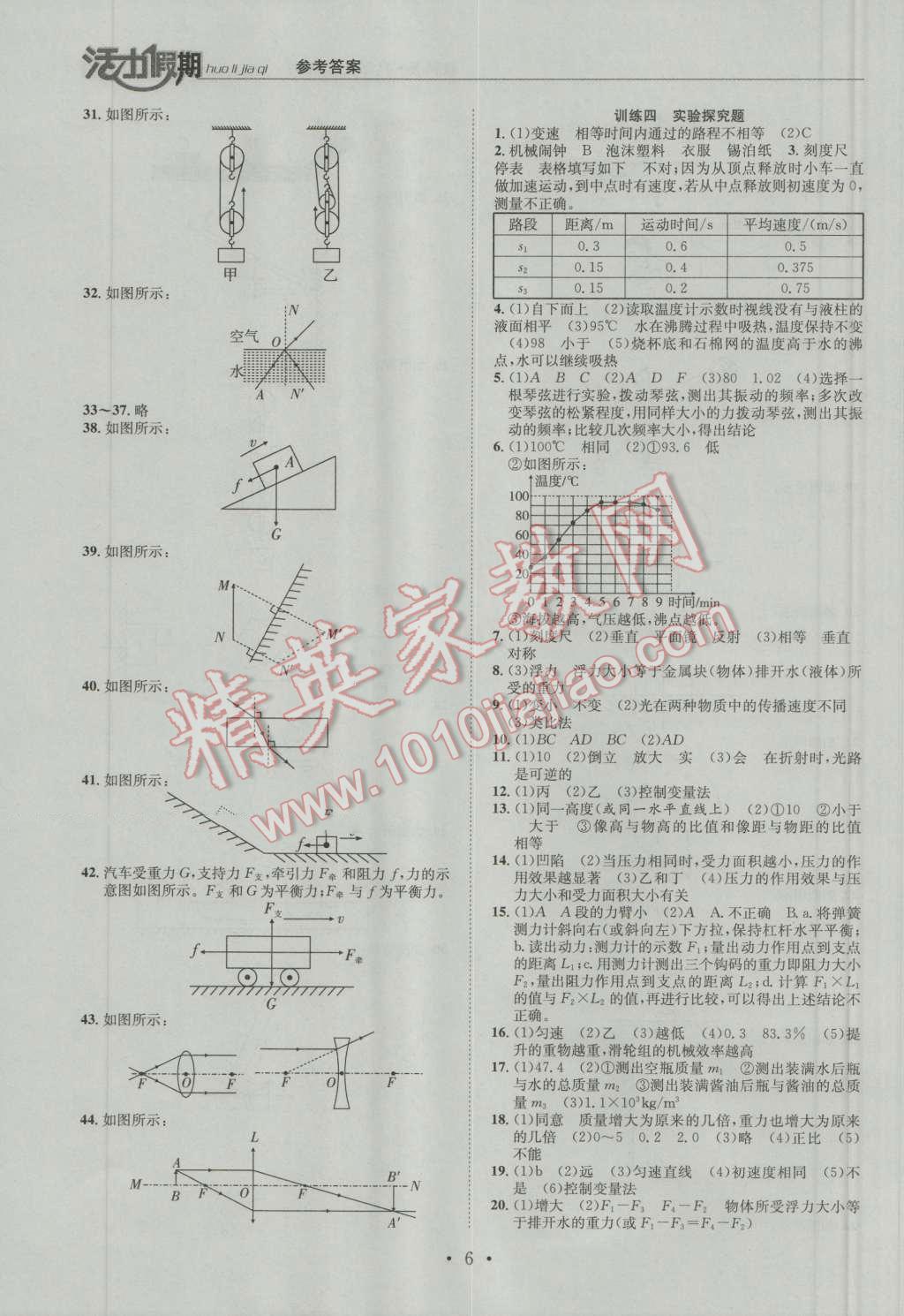 2016年活力假期八年級物理教科版 第6頁