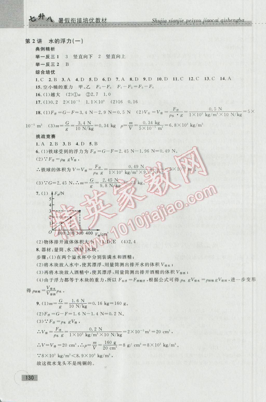 2016年暑假銜接培優(yōu)教材7升8理科綜合科學(xué)浙教版 第6頁