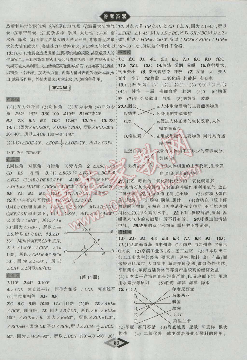 2016年暑假樂(lè)園七年級(jí)數(shù)學(xué)地理生物理科版JZ遼寧師范大學(xué)出版社 第2頁(yè)