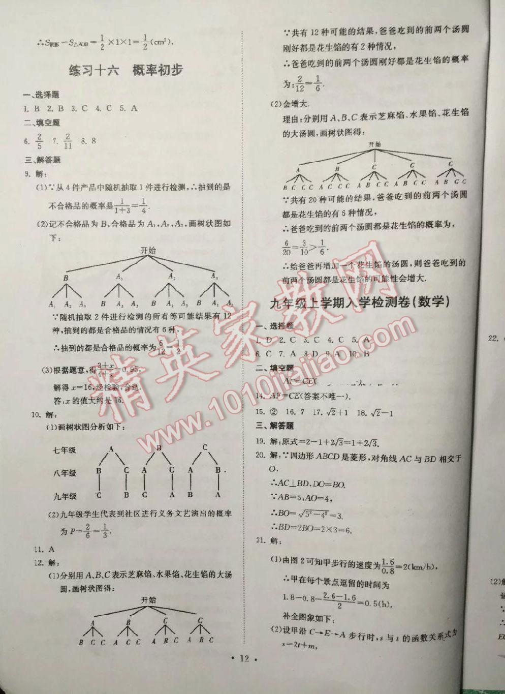 2016年BEST學習叢書提升訓練暑假八年級數(shù)學 第14頁