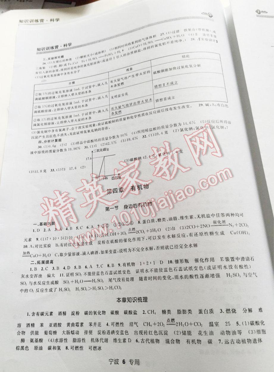 2014年金钥匙知识训练营九年级科学全一册华东师大版 第6页