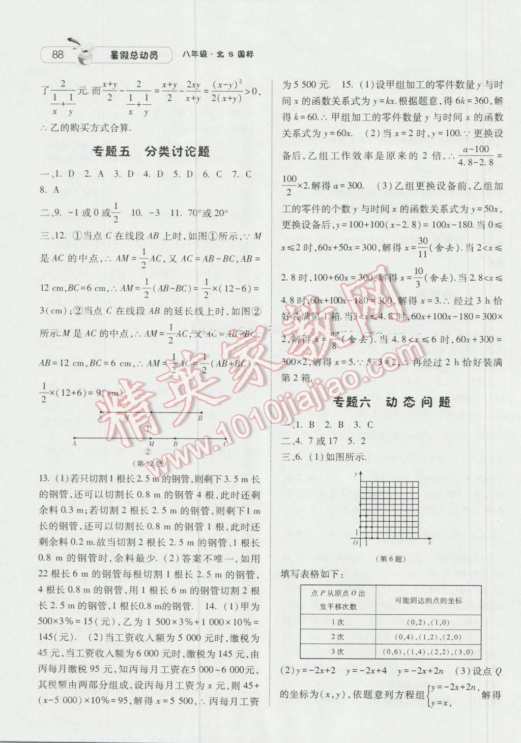 2016年暑假总动员八升九年级数学北师大版宁夏人民出版社 第12页