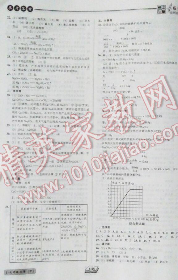 2016年名师课堂一练通九年级化学下册人教版 第14页