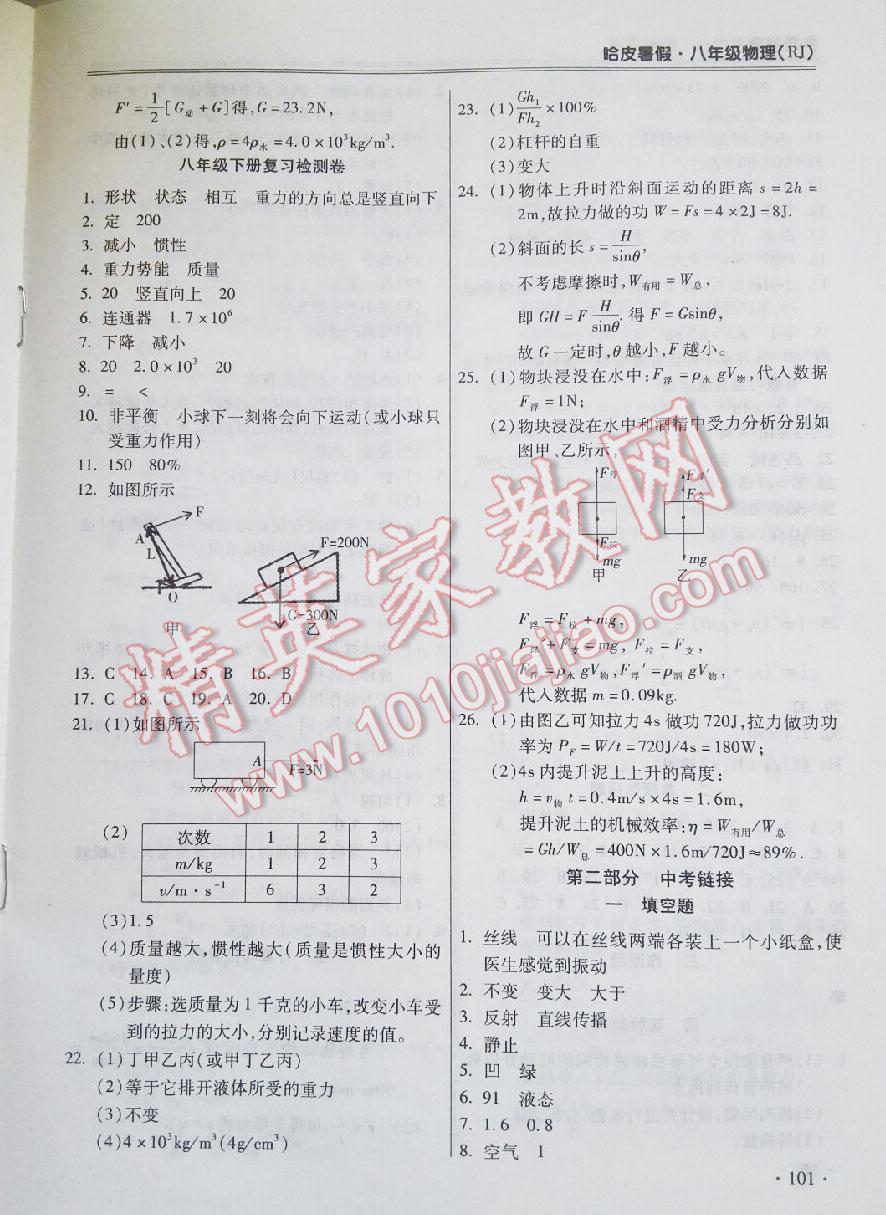 2016年哈皮暑假八年級物理 第9頁