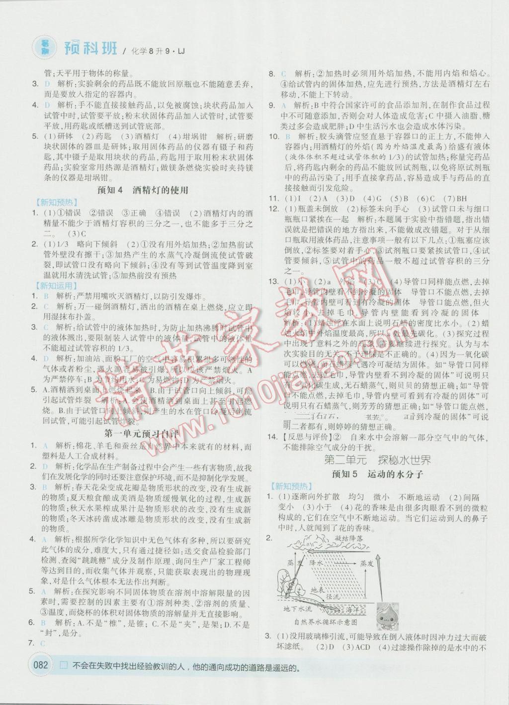 2016年經(jīng)綸學典暑期預(yù)科班8升9化學魯教版 第2頁