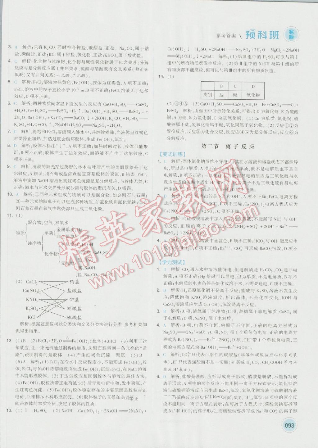 2016年經(jīng)綸學典暑期預科班初升高化學必修1人教版 第5頁