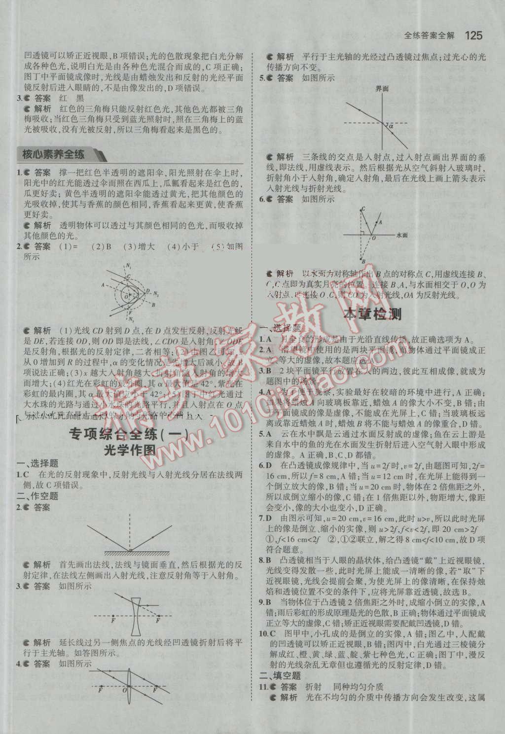 2016年5年中考3年模擬初中物理八年級(jí)上冊(cè)教科版 參考答案第21頁