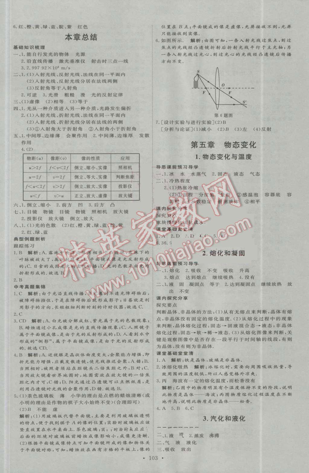 2016年優(yōu)加學(xué)案課時通八年級物理上冊教科版 參考答案第7頁