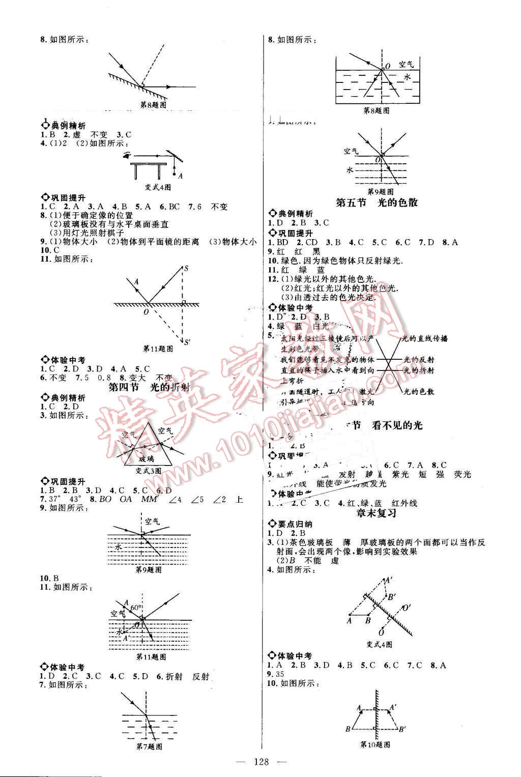 2016年細(xì)解巧練八年級物理上冊魯科版 參考答案第3頁