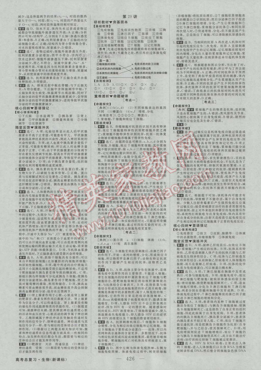 2017年高考总复习优化方案生物新课标 参考答案第25页