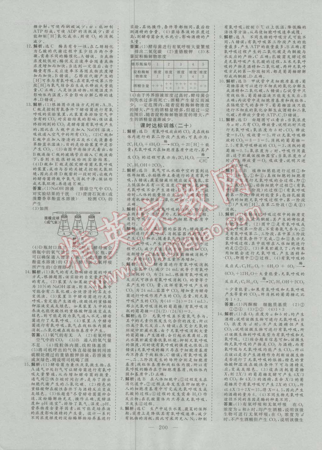 創(chuàng)新方案高中同步創(chuàng)新課堂高中生物必修1人教版 參考答案第22頁