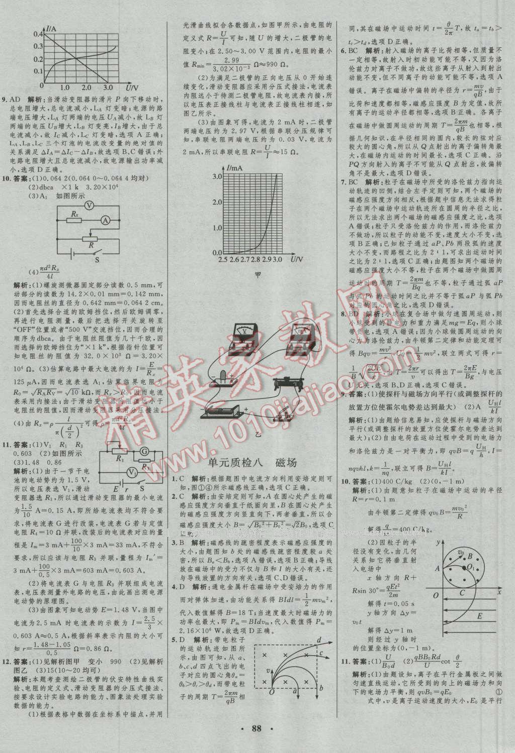 2017年高中總復(fù)習(xí)優(yōu)化設(shè)計(jì)一輪用書物理 參考答案第72頁