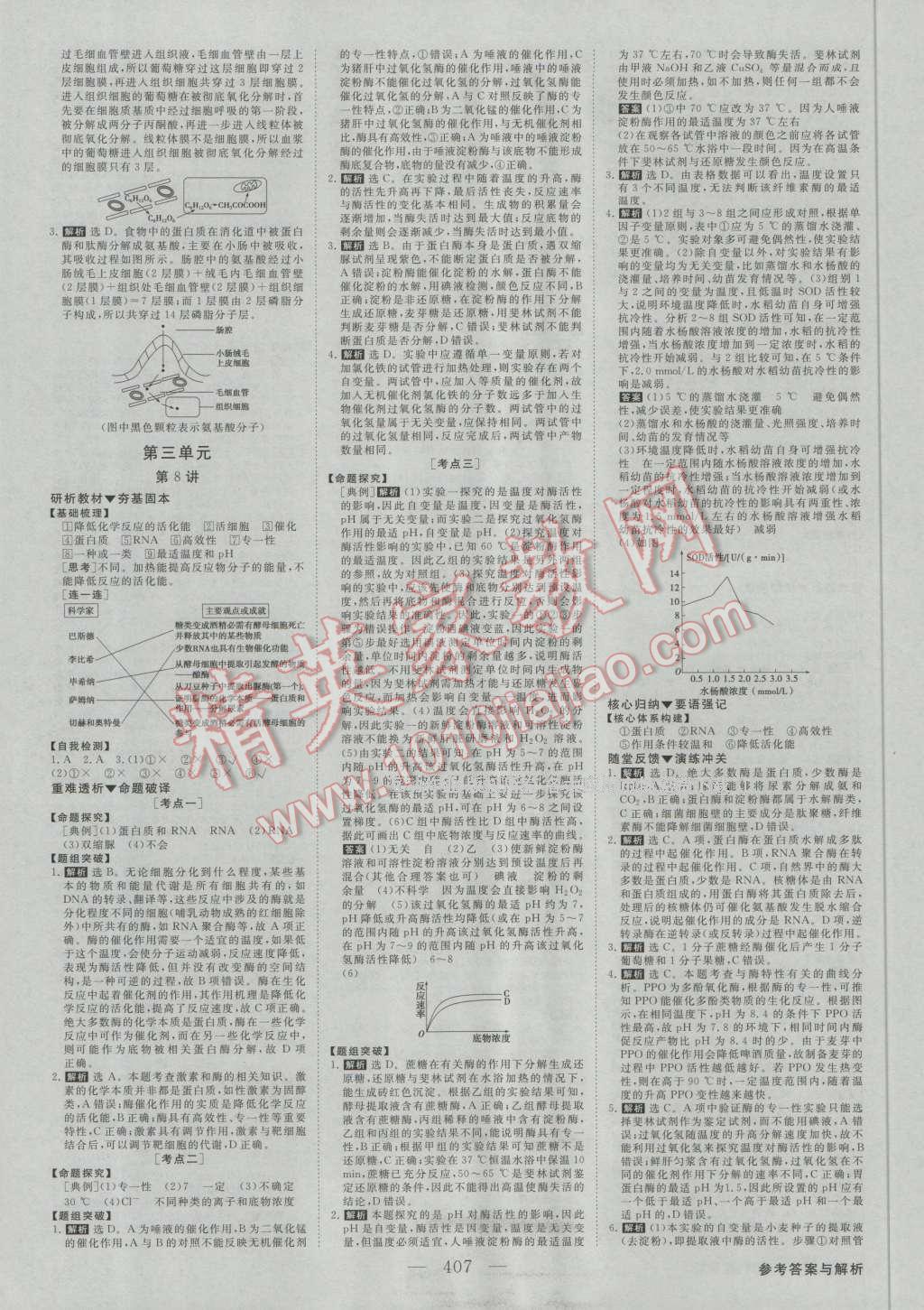 2017年高考总复习优化方案生物新课标 参考答案第6页