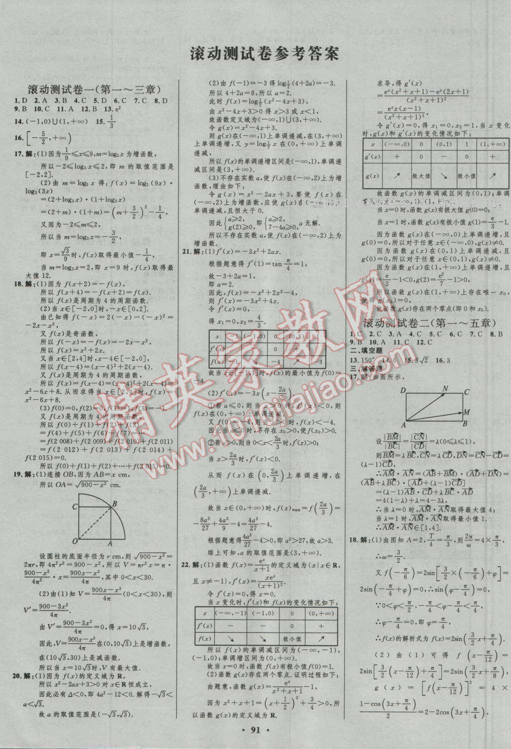 2017年高中總復(fù)習(xí)優(yōu)化設(shè)計理科數(shù)學(xué)人教B版 參考答案第67頁