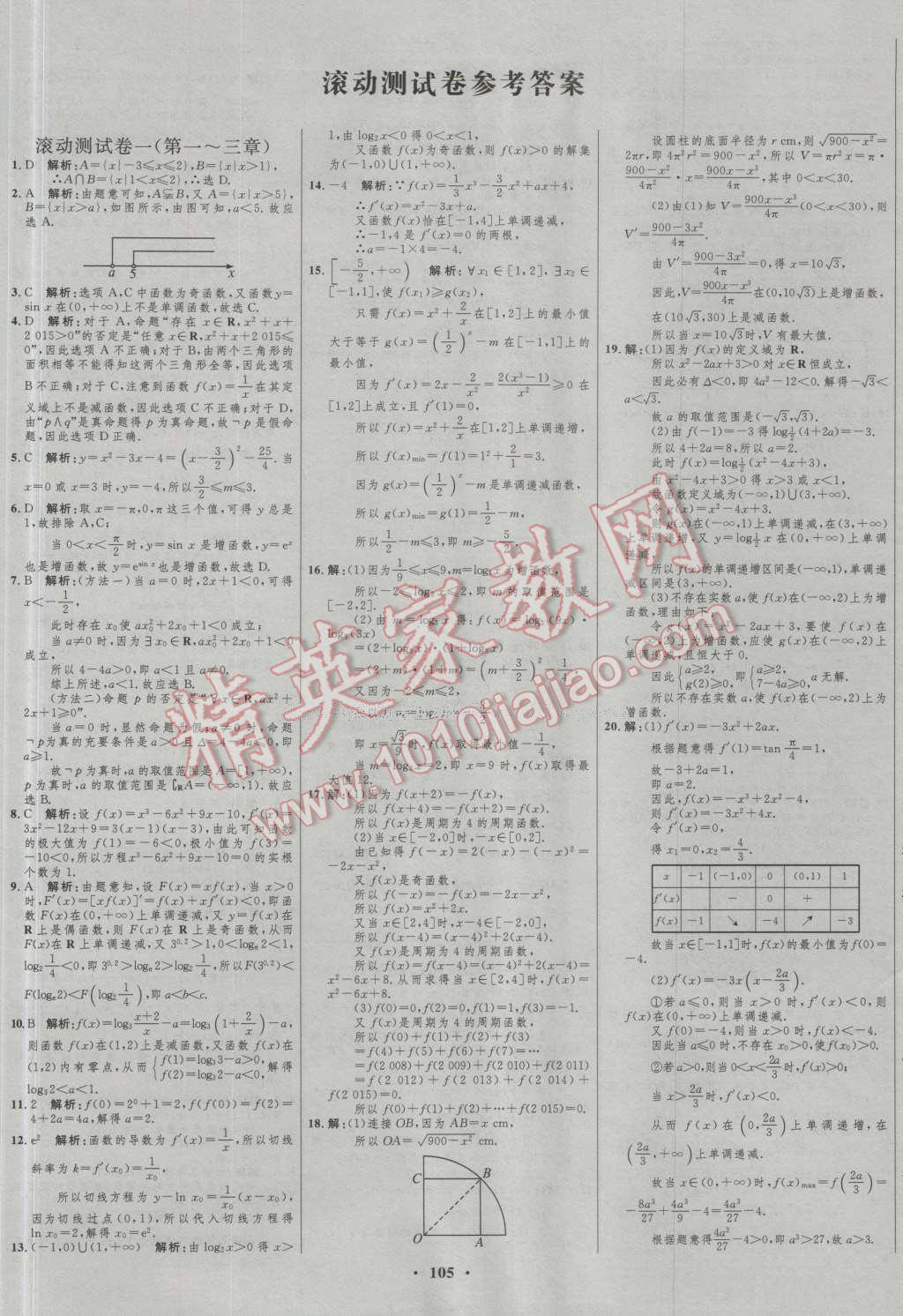 2017年高中總復(fù)習(xí)優(yōu)化設(shè)計(jì)數(shù)學(xué)人教A版山東專用 參考答案第81頁(yè)