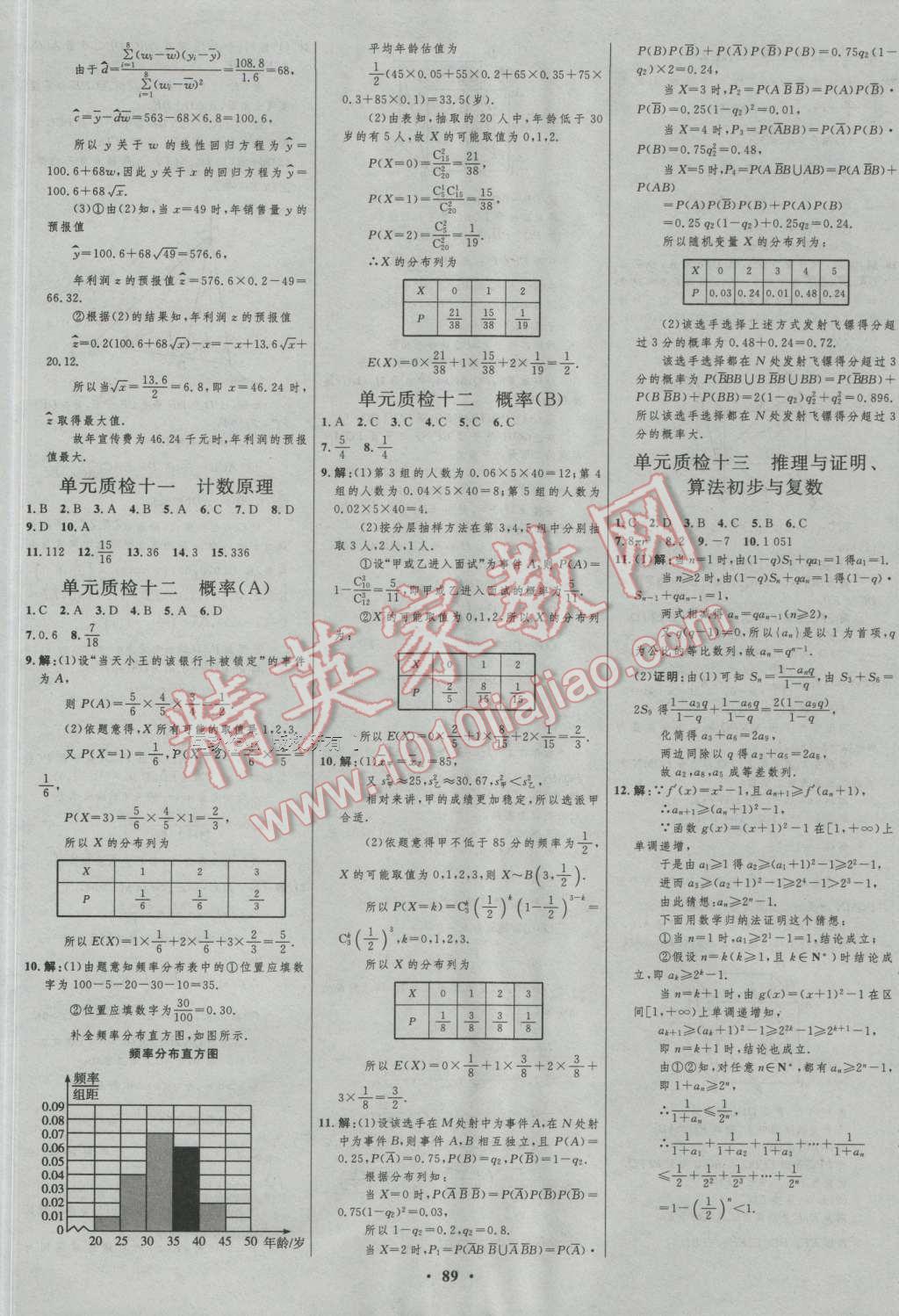 2017年高中總復(fù)習(xí)優(yōu)化設(shè)計一輪用書理科數(shù)學(xué)山東專用 參考答案第65頁