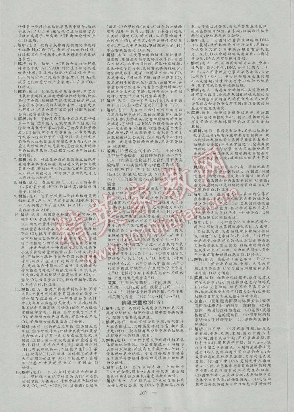 創(chuàng)新方案高中同步創(chuàng)新課堂高中生物必修1人教版 參考答案第29頁(yè)