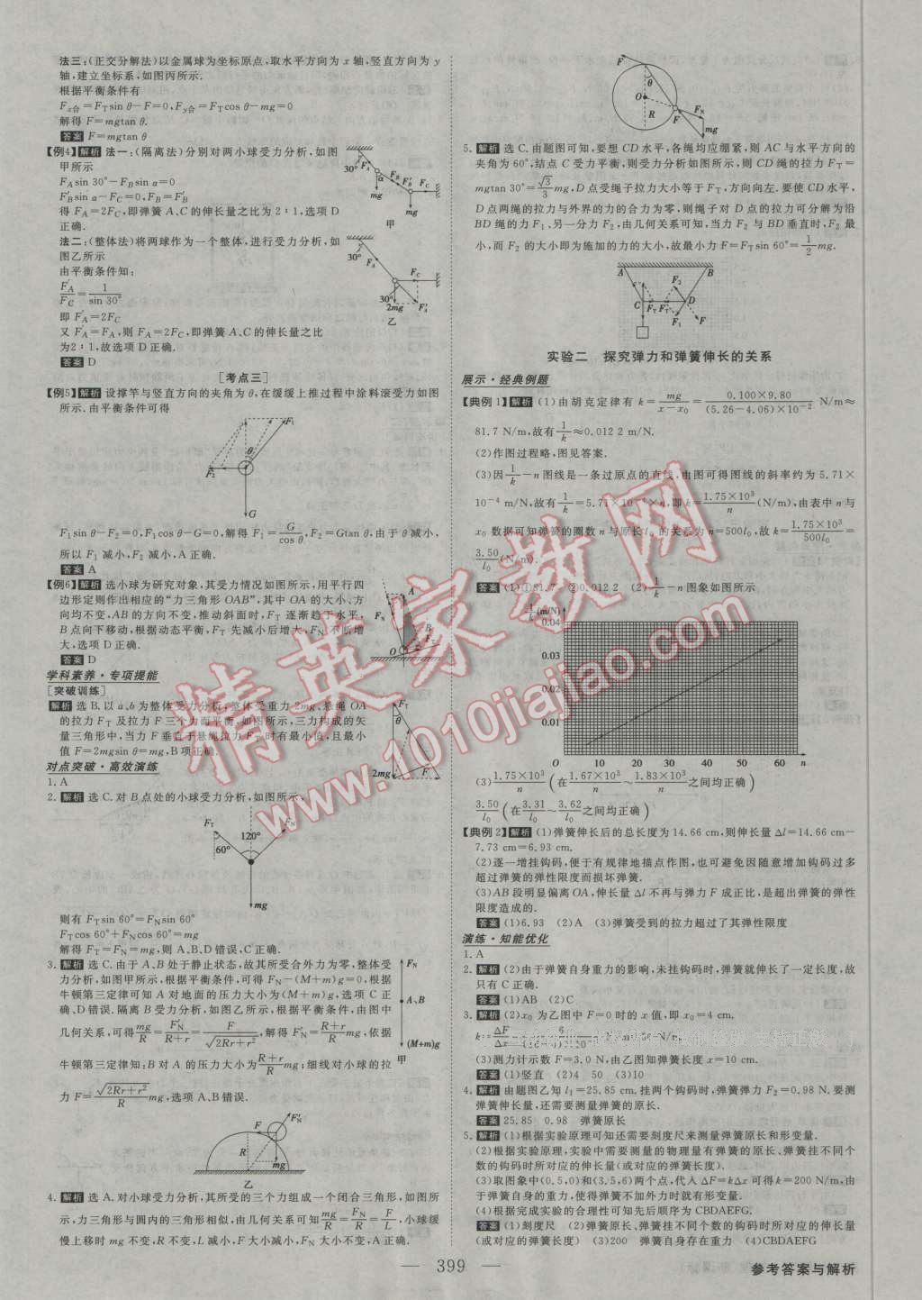 2017年高考总复习优化方案物理新课标 参考答案第6页