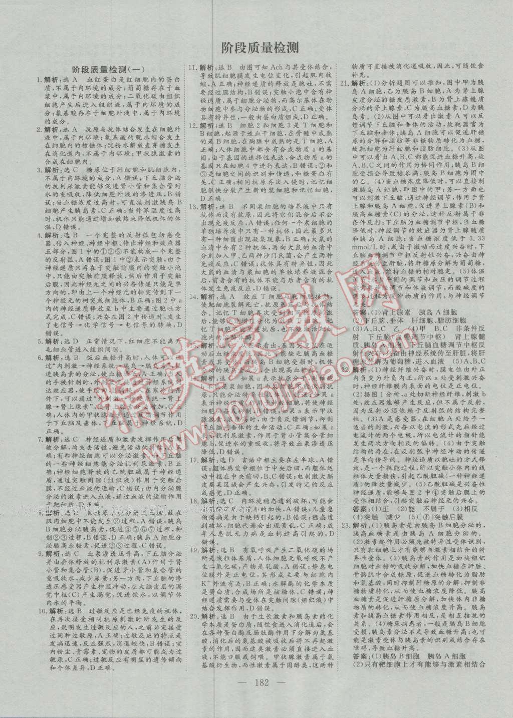 創(chuàng)新方案高中同步創(chuàng)新課堂高中生物必修3人教版 參考答案第24頁