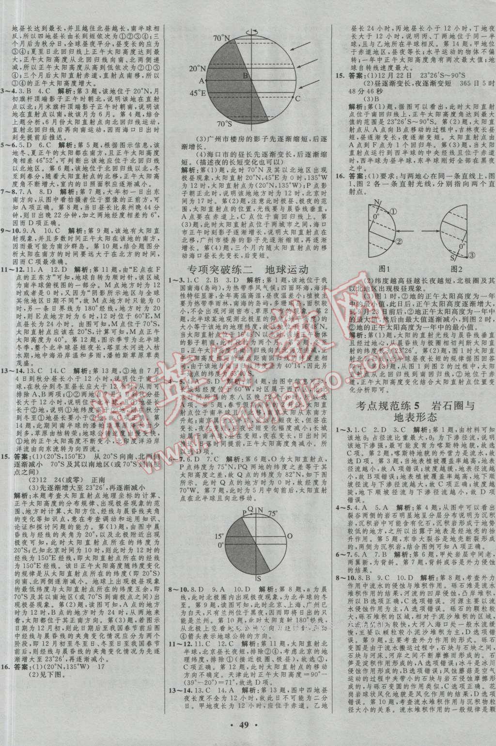 2017年高中總復(fù)習(xí)優(yōu)化設(shè)計一輪用書地理魯教版 參考答案第17頁