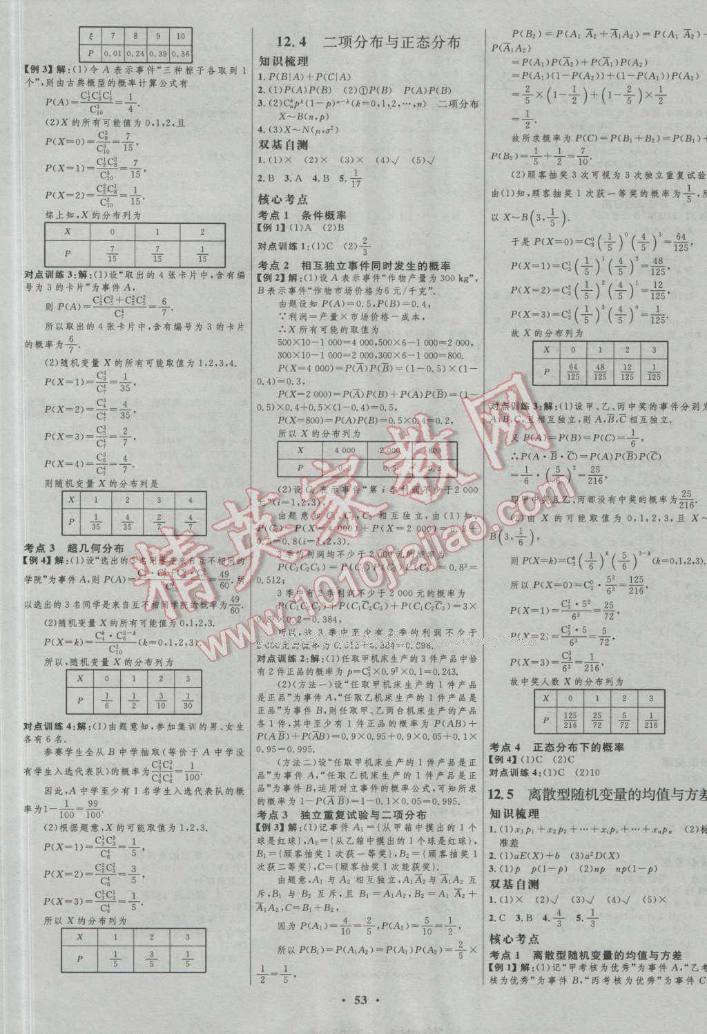 2017年高中總復(fù)習(xí)優(yōu)化設(shè)計(jì)一輪用書(shū)理科數(shù)學(xué)山東專用 參考答案第29頁(yè)