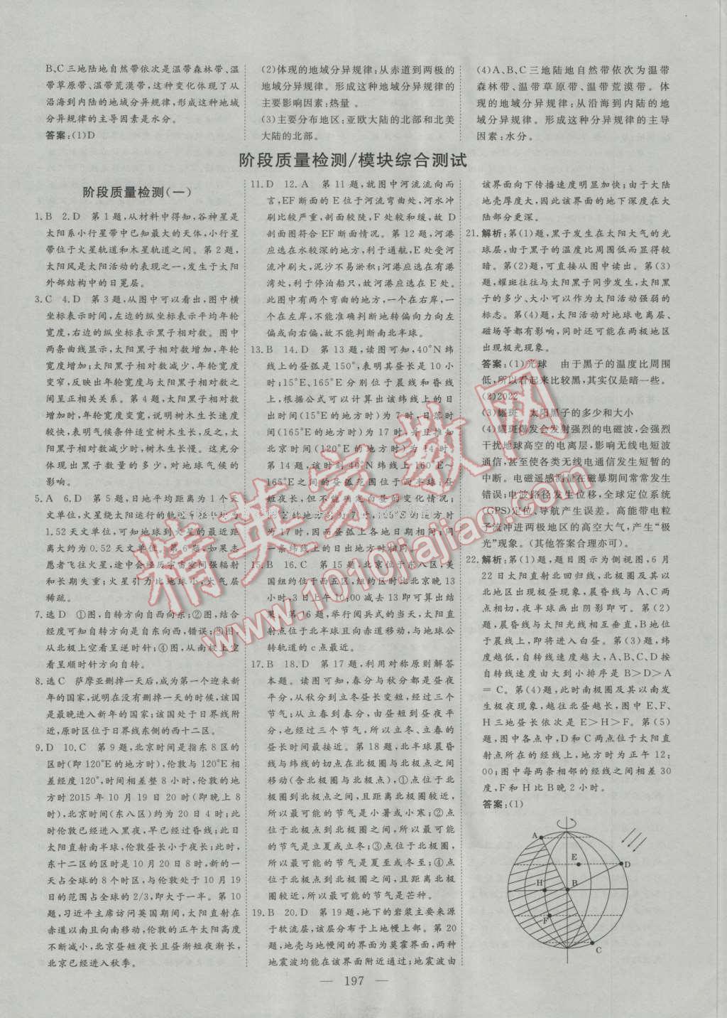 創(chuàng)新方案高中同步創(chuàng)新課堂高中地理必修1人教版 參考答案第25頁