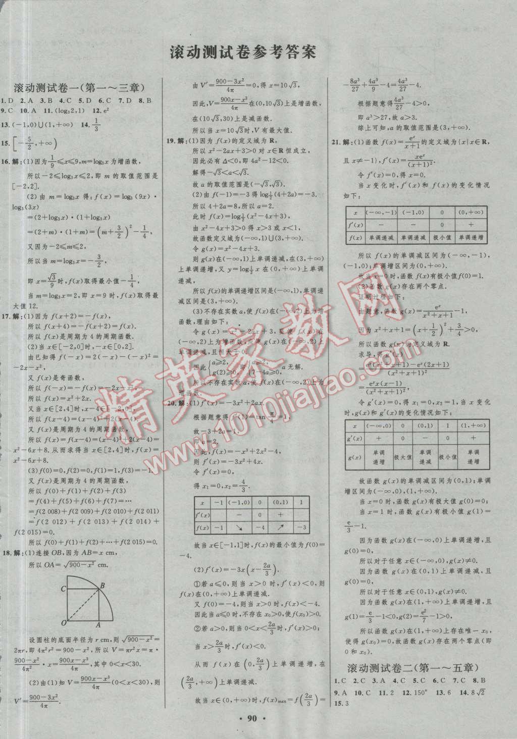 2017年高中總復習優(yōu)化設計一輪用書理科數學山東專用 參考答案第66頁